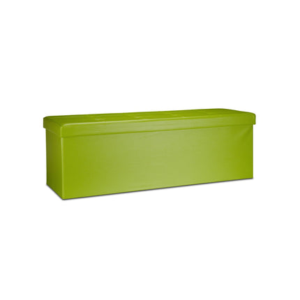 Banc de rangement pliable en cuir artificiel
