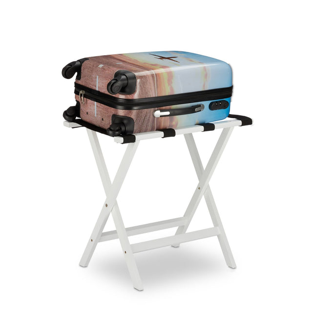 Support de valise pliable en blanc