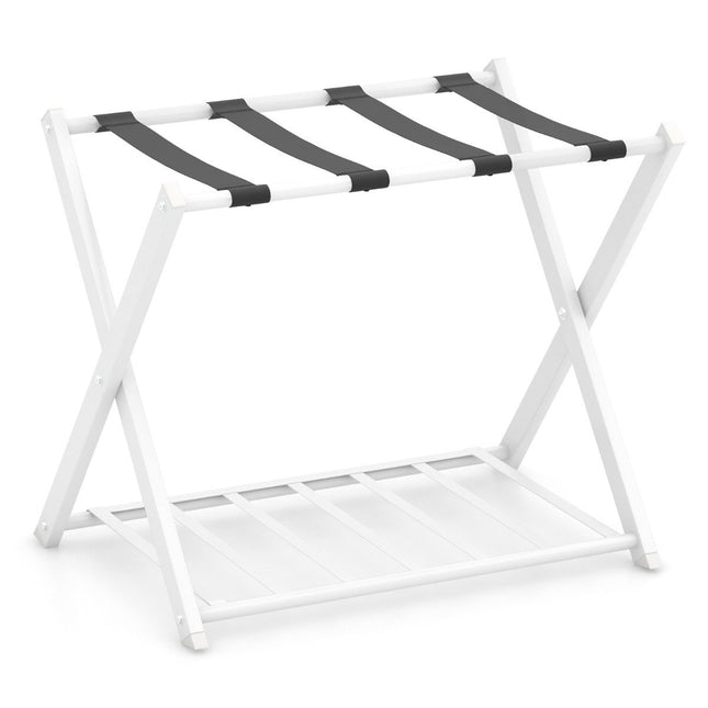 Support de valise pliant avec porte-bagages design à 2 niveaux porte-bagages en métal porte-valise