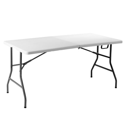 Table pliante table de camping pliante table de jardin blanc 153 cm x 74 cm x 74 cm