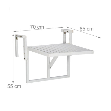 Table de balcon pliante en bois