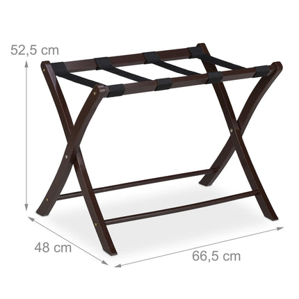Support de valise pliable en bois