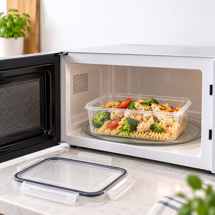 Food Storage Container Set of 12 with Airtight Click Lids, Freezer Safe, Clear