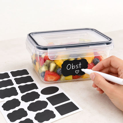 Food Storage Container Set of 7 with Airtight Click Lids, Freezer Safe, Clear