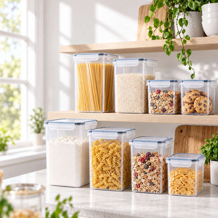 Food Storage Container Set with Click-Lock Lids, 10 Pieces, Airtight, Stackable