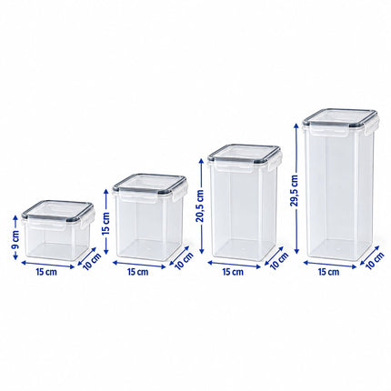 Food Storage Container Set with Click-Lock Lids, 11 Pieces, Airtight, Stackable