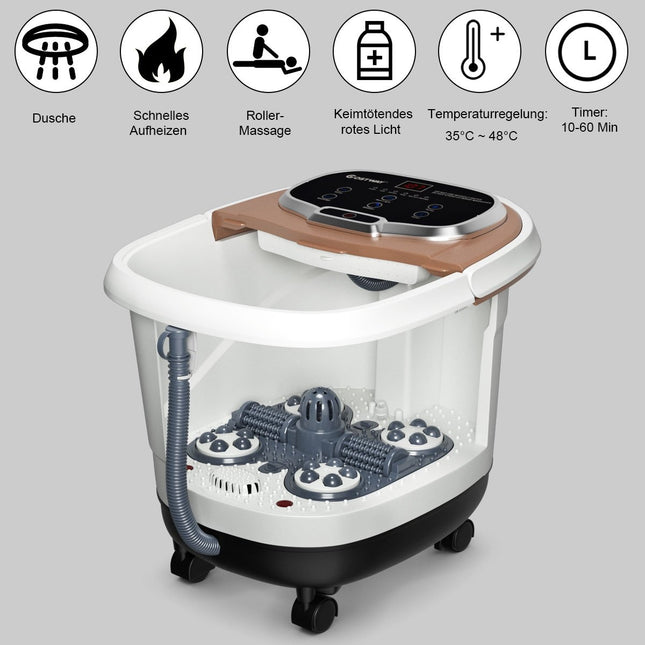 Masseur de bain de pieds avec rouleaux 35-48 , bain de pieds électrique, douche, Massage marron