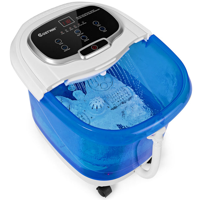 Appareil de massage pour les pieds, chaleur infrarouge 500 W, 6 rouleaux