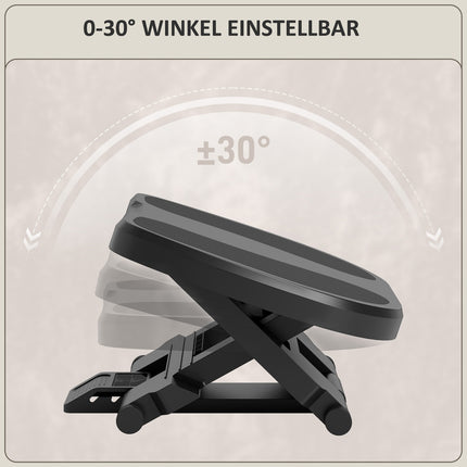 Verstellbare ergonomische Schreibtisch-Fußstütze – 3 Stufen, grau