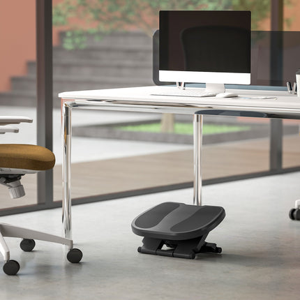Verstellbare ergonomische Schreibtisch-Fußstütze – 3 Stufen, grau