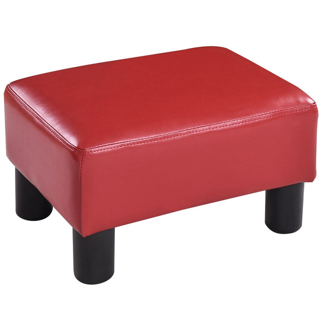 Fußhocker Sitzhocker Fußstütze Fußstütze Fußstütze Polsterhocker PU 40 x 30 x 24cm-Rot