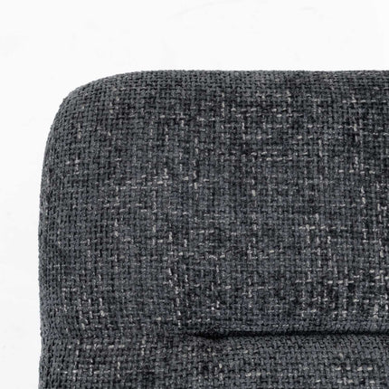 Fußhocker mit weichem Kissen, Chenille-Stoff, Stahlbeine