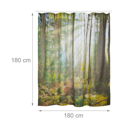 Rideau de douche Forest 180 x 180 cm