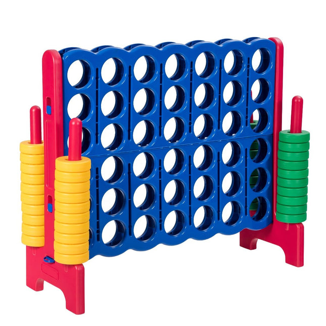 Jeu de quatre à la suite Le plateau de jeu à quatre à la suite définit un jeu à quatre d'affilée avec 42 anneaux géants bleus