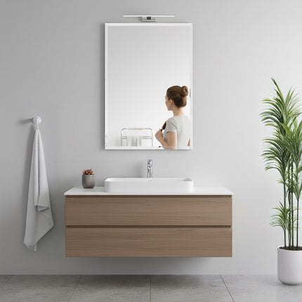 Miroir mural biseauté sans cadre, 50 x 70 cm