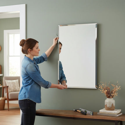 Miroir mural biseauté sans cadre, 50 x 70 cm