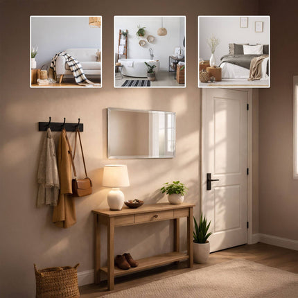 Miroir mural biseauté sans cadre, 50 x 70 cm