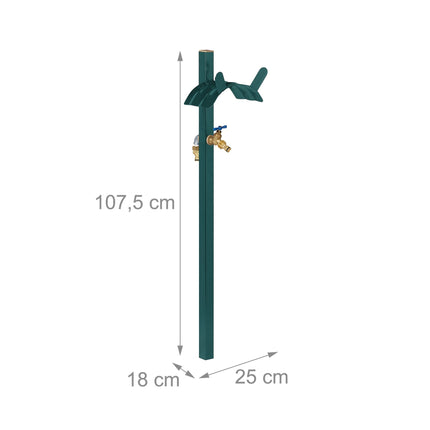 Robinet sur pied avec support pour tuyau d'arrosage