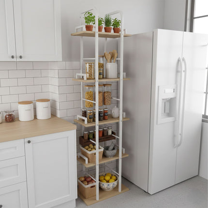 Freistehendes 5-stöckiges Regal für Wohnzimmer, Küche