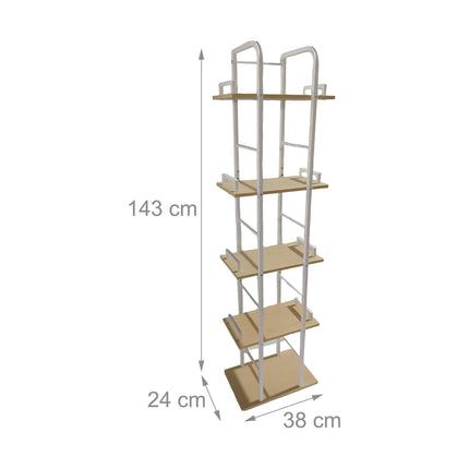 Freistehendes 5-stöckiges Regal für Wohnzimmer, Küche