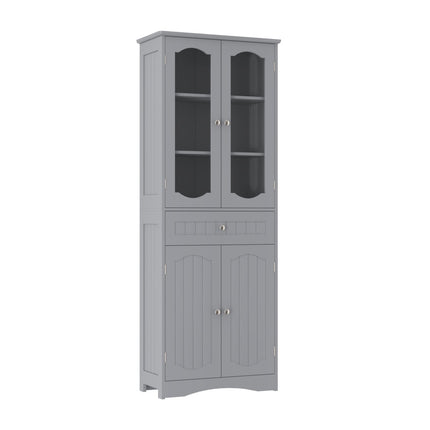 Freistehender Badschrank mit 4 Türen und Schublade, 160cm
