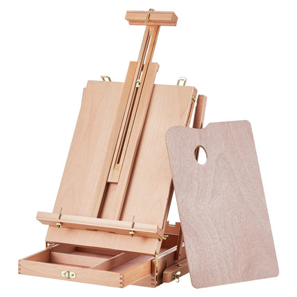 French Easel, Beechwood Foldable Sketchbox, Holds 34-Inch