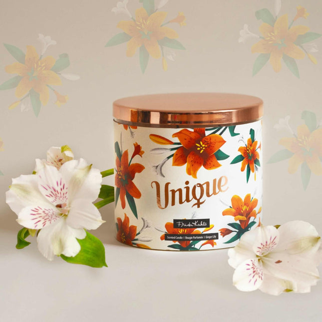 Bougie parfumée Frida Kahlo - Design en verre artistique