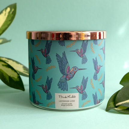 Bougie parfumée Frida Kahlo dans un verre artistique