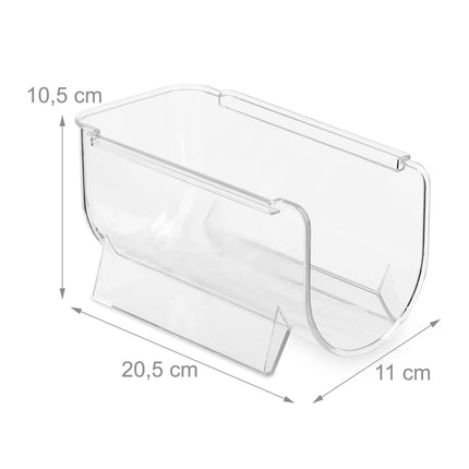 Ensemble de rangements pour bouteilles de réfrigérateur - Empilables, porte-bouteilles transparent