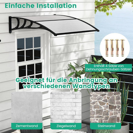 Store banne 150x100 cm, aluminium et polycarbonate