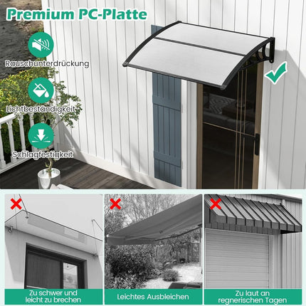 Store banne 150x100 cm, aluminium et polycarbonate