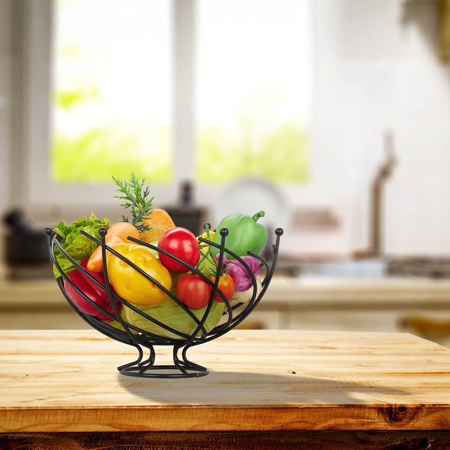 Coupe à fruits en métal noir