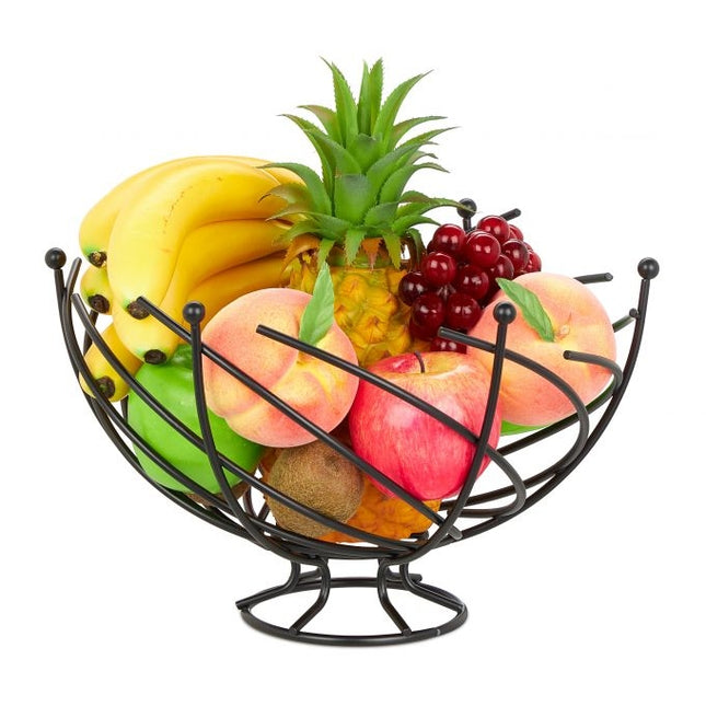 Coupe à fruits en métal noir