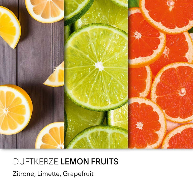 Bougie parfumée aux fruits en pot de verre - Arôme sucré
