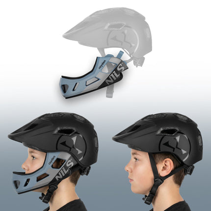 Integralhelm mit abnehmbarem Kinnschutz, S (52-56 cm)