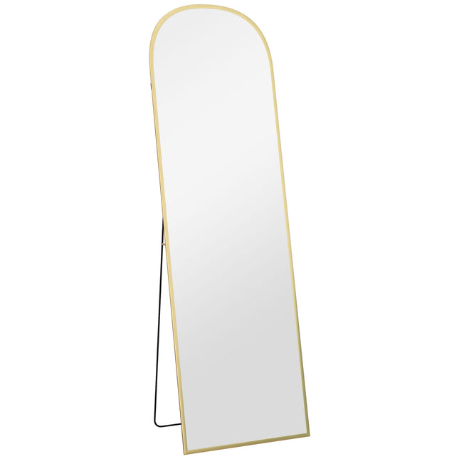 Miroir sur pied, doré, 50 x 161,5 cm, cadre en aluminium