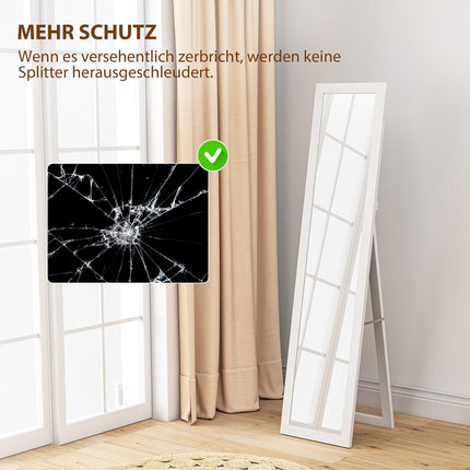 Ganzkörperspiegel mit Rahmen, Antikholz-Finish, 157 cm