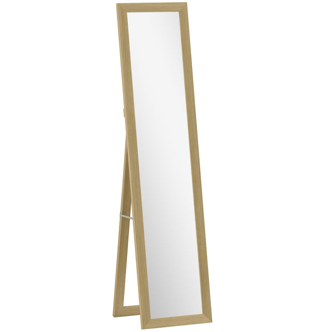 Miroir mural pleine longueur, cadre en chêne, 37 x 40 x 155 cm