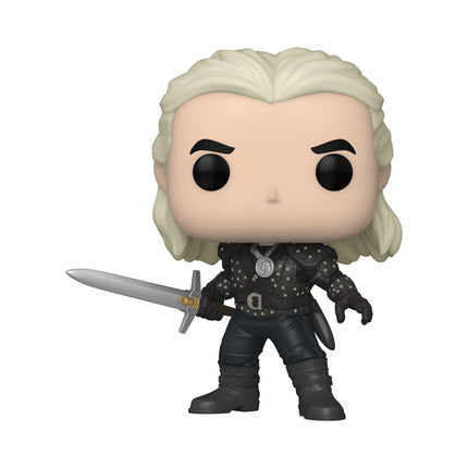 Funko Pop! Figurine Vinyle : Witcher - Geralt Avec Chase, 10 Cm