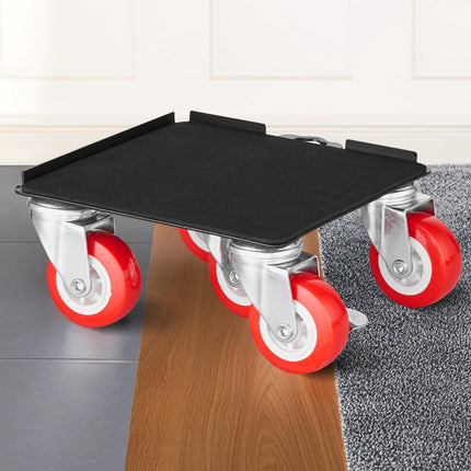 Furniture Dolly Set Of 4, 3474 Lb, 5 Swivel Wheels