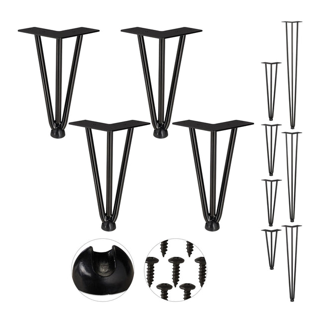 Lot de 4 épingles à cheveux pour pieds de meubles