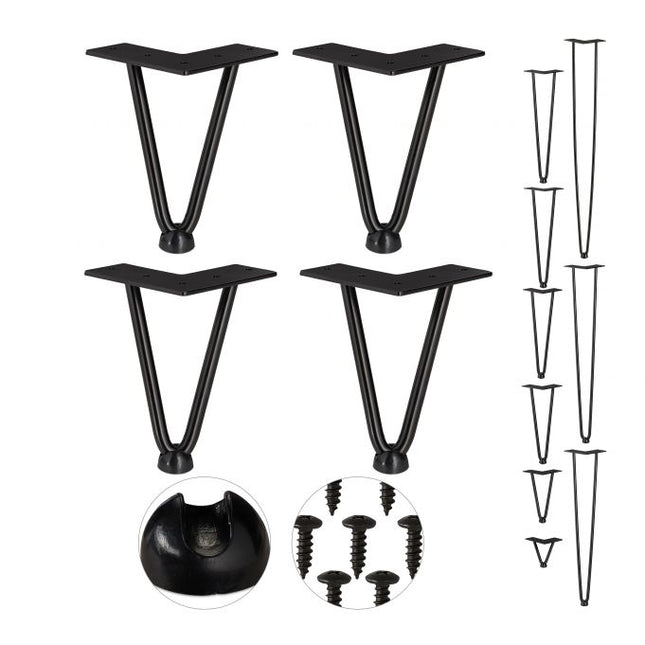 Lot de 4 épingles à cheveux pour pieds de meubles