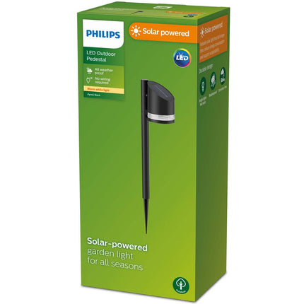 Fyve Gartenlampe abgewinkelt Solarzelle Ultra Effiziente LED 200lm Schwarz