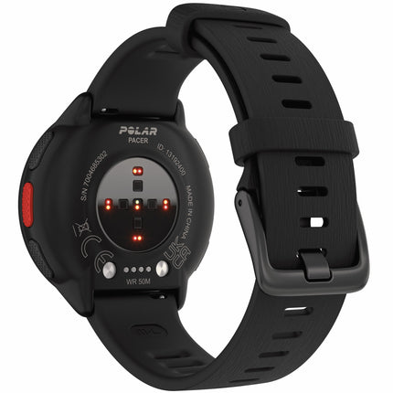 GPS Running Watch, Night Black, Size S-L