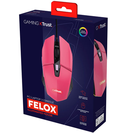 GXT 109P Felox Beleuchtete Gaming-Maus Pink