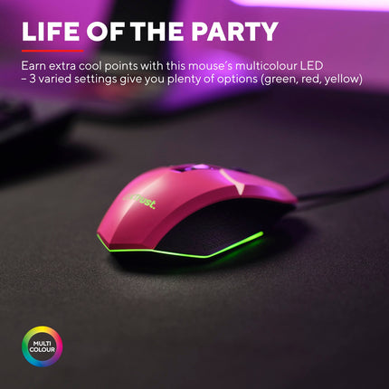 GXT 109P Felox Beleuchtete Gaming-Maus Pink