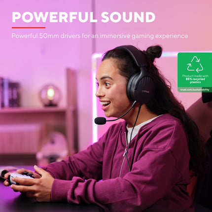 GXT 489 Fayzo Gaming-Headset Eco Schwarz