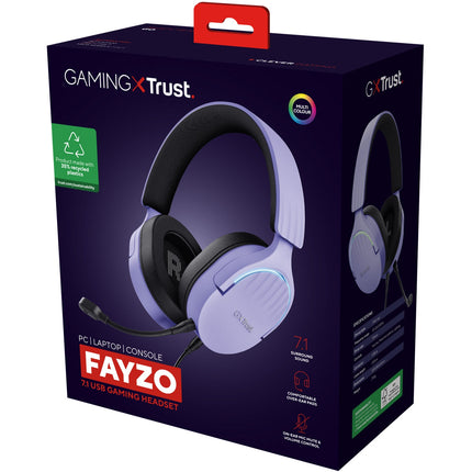 GXT 490P Fayzo Gaming-Headset 7.1 USB Eco Lila