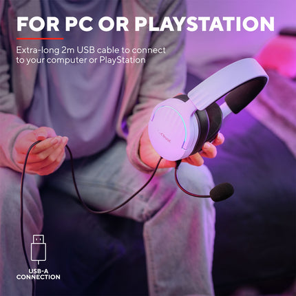 GXT 490P Fayzo Gaming-Headset 7.1 USB Eco Lila