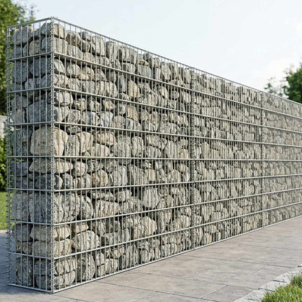 Gabionenkorb, verzinkt, 100x50x100 cm, 3 Kammern